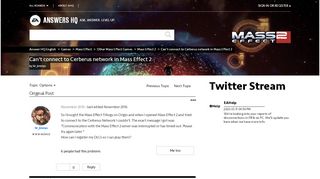 
                            3. Solved: Can't connect to Cerberus network in Mass Effect 2 - Answer HQ