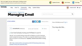 
                            4. Solved: Can't Get GoDaddy Hosting and PHPMailer to work ...