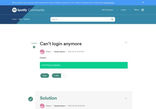 
                            4. Solved: Can't login anymore - The Spotify Community