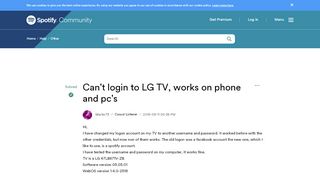 
                            5. Solved: Can't login to LG TV, works on phone and pc's - The ...