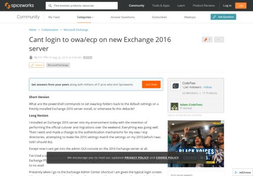 
                            3. [SOLVED] Cant login to owa/ecp on new Exchange 2016 server ...