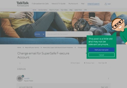
                            13. Solved: Change email for SuperSafe F-secure Account - TalkTalk ...