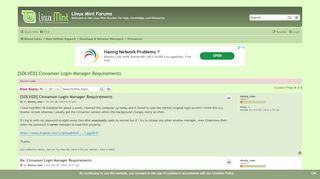 
                            5. [SOLVED] Cinnamon Login Manager Requirements - Linux Mint Forums