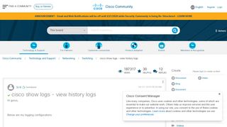 
                            3. Solved: cisco show logs - view history logs - Cisco Community