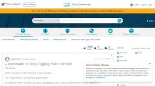 
                            3. Solved: command to stop logging from console - Cisco Community