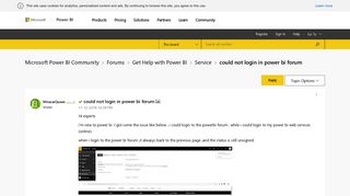 
                            13. Solved: could not login in power bi forum - Microsoft Power BI ...