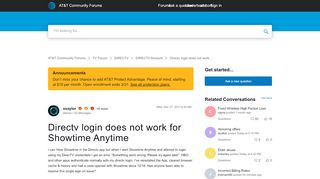 
                            5. Solved: Directv login does not work for Showtime Anytime - AT&T ...