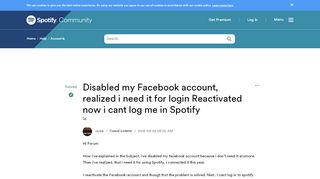 
                            8. Solved: Disabled my Facebook account, realized i need it f ...