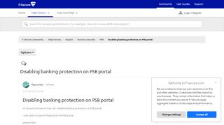 
                            12. Solved: Disabling banking protection on PSB portal - F-Secure ...