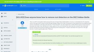 
                            11. [SOLVED] Does anyone know how to remove root detection on the DBZ ...