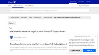 
                            9. Solved: Does Freedome create log that records on/off dates & times ...