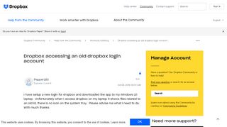 
                            3. Solved: Dropbox accessing an old dropbox login account - Dropbox ...