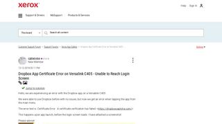 
                            7. Solved: Dropbox App Certificate Error on Versalink C405 ...