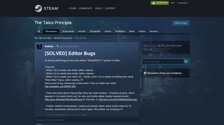 
                            3. [SOLVED] Editor Bugs :: The Talos Principle General Discussions