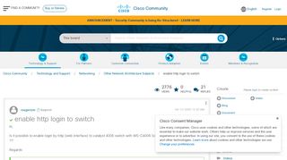 
                            9. Solved: enable http login to switch - Cisco Community