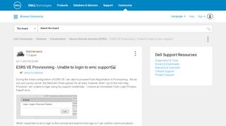 
                            5. Solved: ESRS VE Provisioning - Unable to login to emc ...