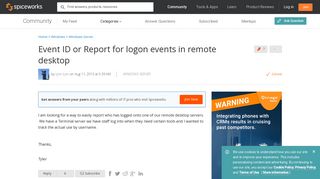 
                            4. [SOLVED] Event ID or Report for logon events in remote desktop ...