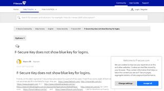 
                            11. Solved: F-Secure Key does not show blue key for logins. - F-Secure ...