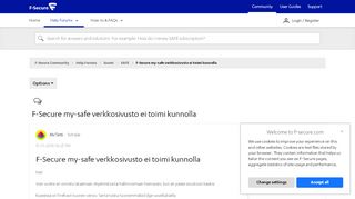 
                            7. Solved: F-Secure my-safe verkkosivusto ei toimi kunnolla - F ...