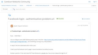 
                            9. Solved: Facebook login - authentication problem url - Cambium ...