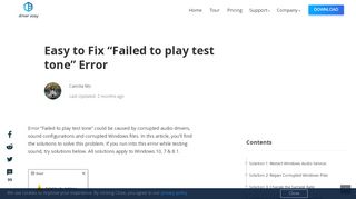 
                            6. [Solved] Failed to play test tone - Driver Easy