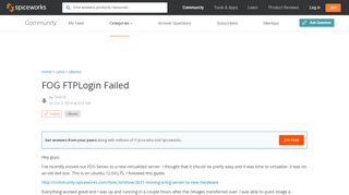 
                            4. [SOLVED] FOG FTPLogin Failed - Ubuntu Forum - ...