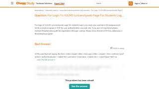 
                            5. Solved: For Login To VULMS (universityweb Page For Student ...