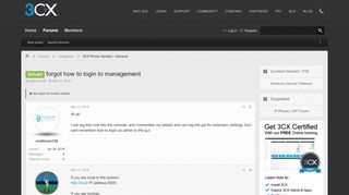
                            7. Solved - forgot how to login to management | 3CX - Software Based ...