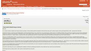
                            8. [SOLVED] Fresh Install of Ubuntu Hangs on Startup - Ubuntu Forums