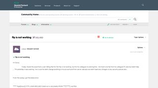 
                            1. Solved: ftp is not working - Hewlett Packard Enterprise Community