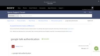 
                            9. Solved: google talk authentication - Support forum