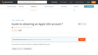 
                            13. [SOLVED] Guide to obtaining an Apple GSX account ?﻿ - Spiceworks ...