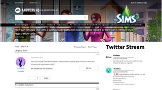 
                            8. Solved: How can I install The Sims 3 without a registration code ...