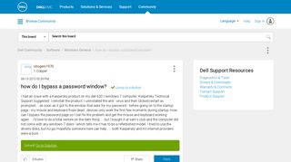 
                            2. Solved: how do I bypass a password window? - Dell Community