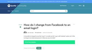 
                            2. Solved: How do I change from Facebook to an email login? ...