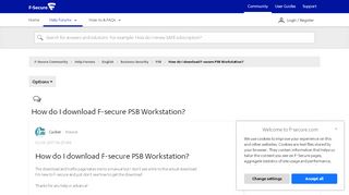 
                            8. Solved: How do I download F-secure PSB Workstation? - F-Secure ...