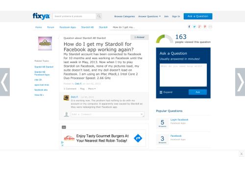 
                            13. SOLVED: How do I get my Stardoll for Facebook app working - Fixya