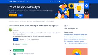 
                            7. Solved: How do we do multiple sorting in JIRA issue naviga...