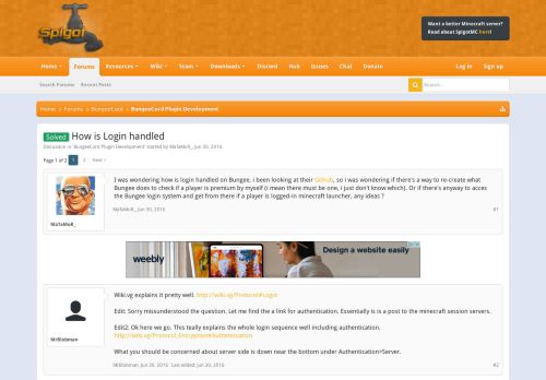 
                            8. Solved - How is Login handled | SpigotMC - High Performance Minecraft