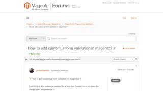 
                            13. Solved: How to add custom js form validation in magento2 ...