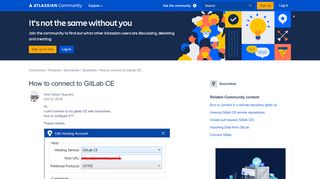 
                            12. Solved: How to connect to GitLab CE - Atlassian Community