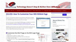 
                            8. SOLVED: How To Customize Your RDS RDWeb Page - Up & Running ...