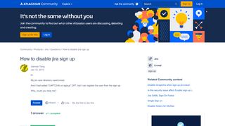 
                            3. Solved: How to disable jira sign up - Atlassian Community