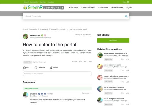 
                            12. Solved: How to enter to the portal - StarHub Community - 142422