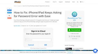 
                            11. [Solved] How to Fix: iPhone/iPad Keeps Asking for Password - iMobie