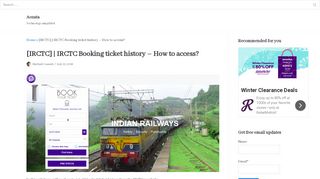 
                            11. [Solved] | How to get old booked ticket history in IRCTC website ...