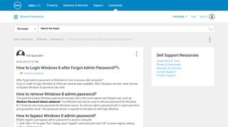 
                            7. Solved: How to Login Windows 8 after Forgot Admin Password? - Dell ...