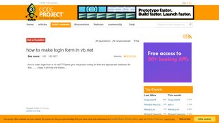 
                            12. [Solved] how to make login form in vb.net - CodeProject