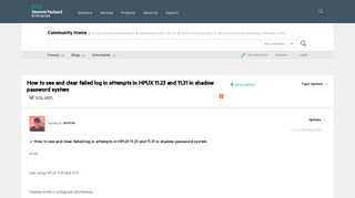 
                            2. Solved: How to see and clear failed log in attempts in HPU ...
