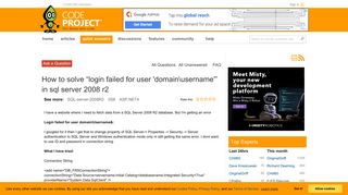 
                            3. [Solved] How to solve “login failed for user 'domain\username'” in ...